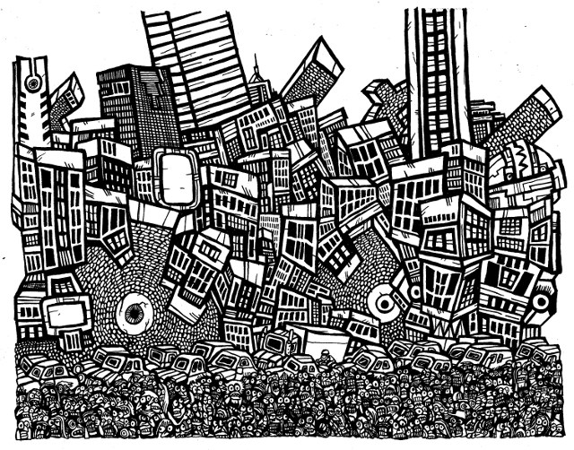ck and white drawings, art Toronto