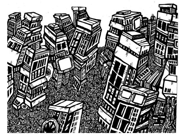 ck and white drawings,urban art