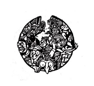 ck and white drawings,