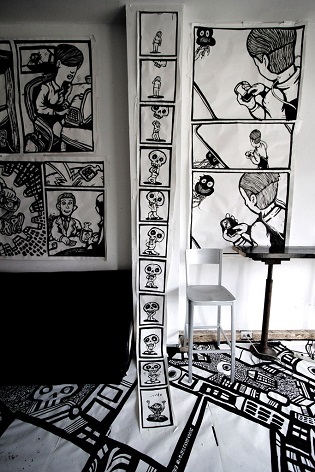 cartoon drawings, skull art