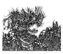 comic book drawings, pen artwork