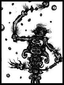 dark drawings,gothic, monster