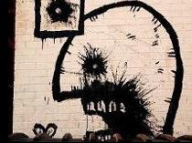 draw graffiti,graffiti murals, scary monsters