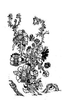 gothic drawings,art,dark,flowers