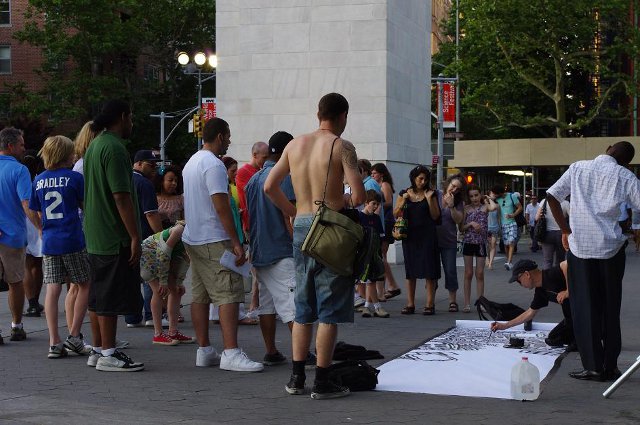 sidewalk art, New York Graffiti