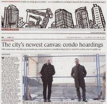 Mike Parsons, outdoor artwork, Globe & Mail