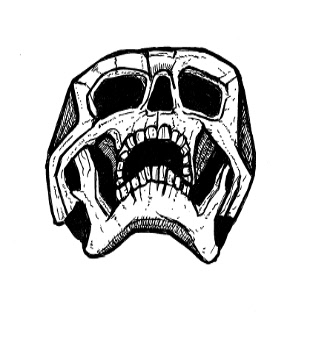 skull drawings, scream