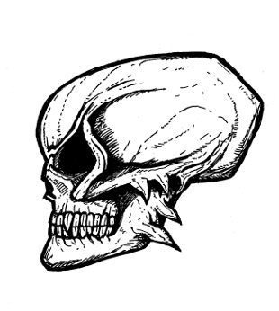 skull drawings, devil