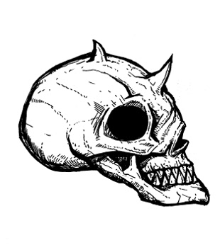 skull drawings,devils