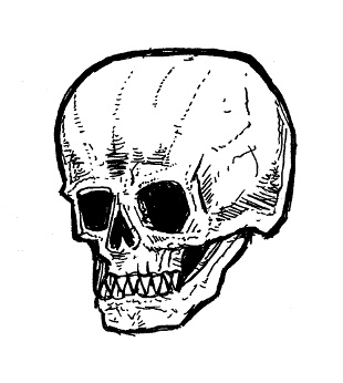 skull drawings,creepy