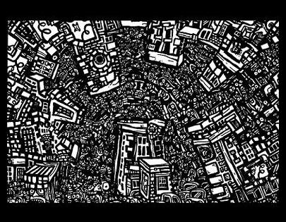 surrealism art, expressionist,comic book drawings