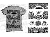 black and white art, comic book shirts