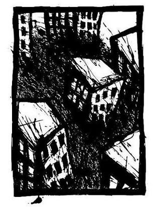 black and white artwork, apocalypse