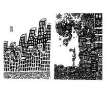 comic book drawings, black white art