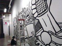 draw graffiti, comic murals