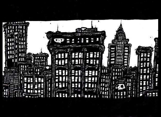 new york city, ink drawings