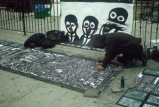 sidewalk paintings, comic book artwork