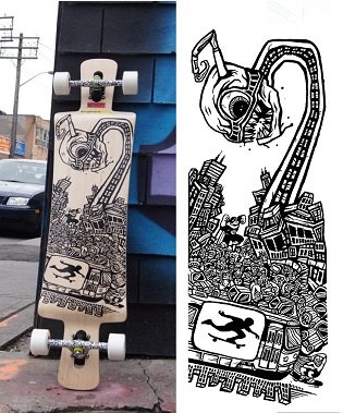 skateboard art