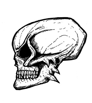 surreal comics skull drawings